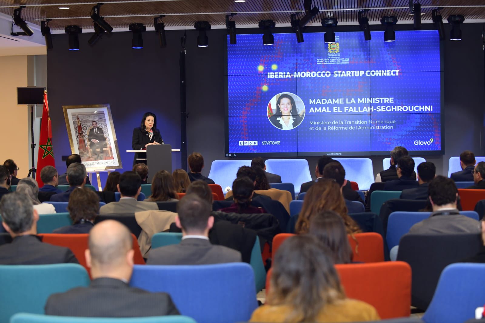 Madame la Ministre a présidé, l’événement Iberia–Morocco Startup Connect 2030, en présence des ambassadeurs du Royaume d’Espagne et de la République portugaise au Maroc ainsi que de nombreux acteurs de l’écosystème technologique.