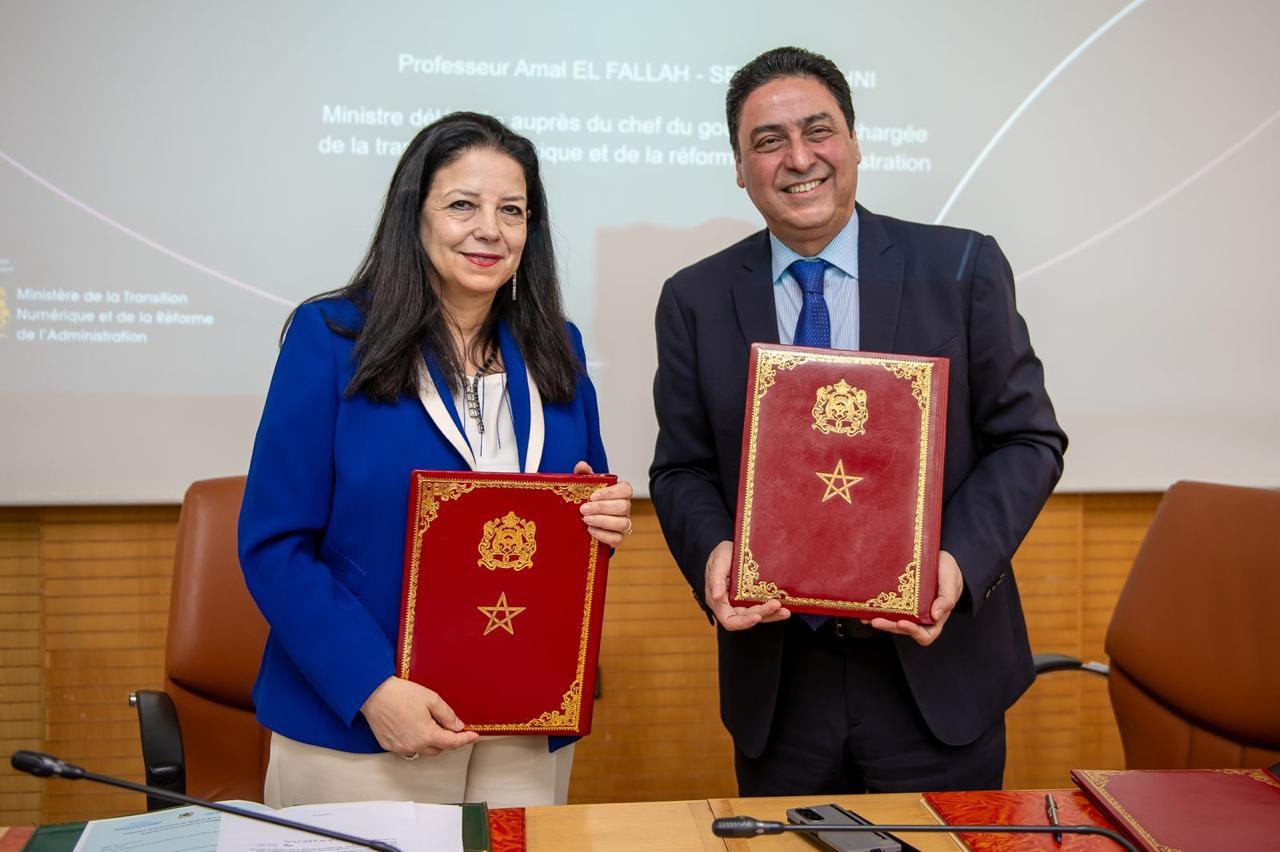 la cérémonie de signature d’une convention de partenariat visant à accélérer la numérisation du secteur du commerce