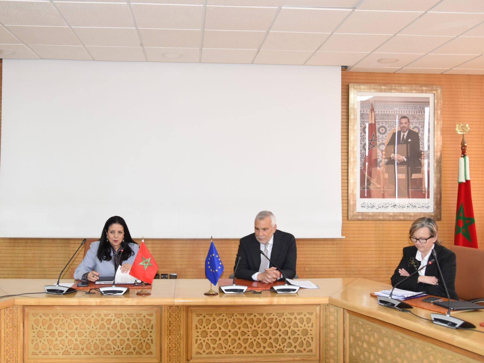 Rencontre de Mme la Ministre, le mardi 13 mai 2025, d'une délégation de l’UE. Les deux parties ont échangé sur les priorités de la transformation numérique, l’importance de la cybersécurité, la digitalisation et réforme de l’administration publique. 