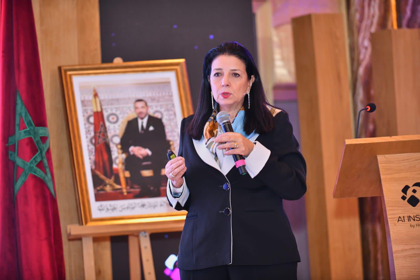 Madame la Ministre a participé à la 2ᵉ édition de l’AI Conference, organisée par l’AI Institute du Groupe Holmarcom à Casablanca
