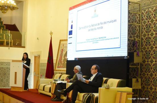 Participation de Madame la Ministre au Forum de Fès, organisé en marge du 28e édition du Festival de Fès des Musiques Sacrées du Monde, sous le thème : « Renaissance ».