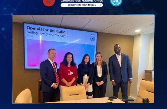 Madame la Ministre, Amal EL FALLAH - SEGHROUCHNI , s’est entretenue avec les représentants de OpenAI.