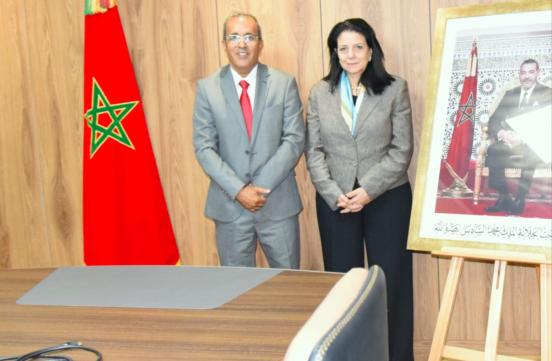 Madame Amal El Fallah Seghrouchni reçoit le Vice-Président du Conseil régional pour le suivi de conventions stratégiques à Dakhla
