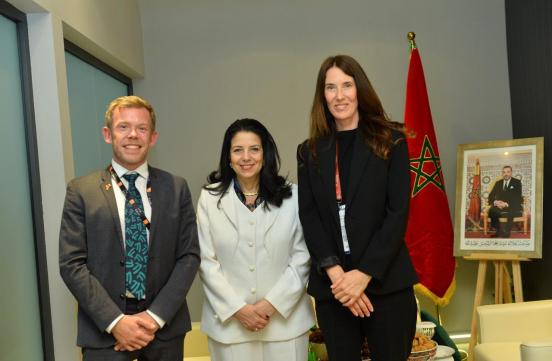 A l’occasion de « GETEX AFRICA Morocco 2026 », Madame la Ministre s’est entretenue avec Madame Anna Sophie Herken, Directrice Générale de la Deutsche Gesellschaft für Internationale Zusammenarbeit (GIZ).