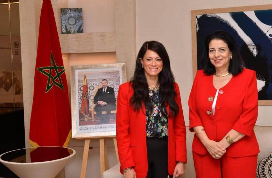 En marge de la 3ème édition du Forum arabe de l’Administration publique Madame la Ministre a eu des entretiens avec Mme Rania Al-Mashat, Secrétaire exécutive de la Commission économique et sociale des Nations Unies pour l'Asie occidentale (ESCWA).