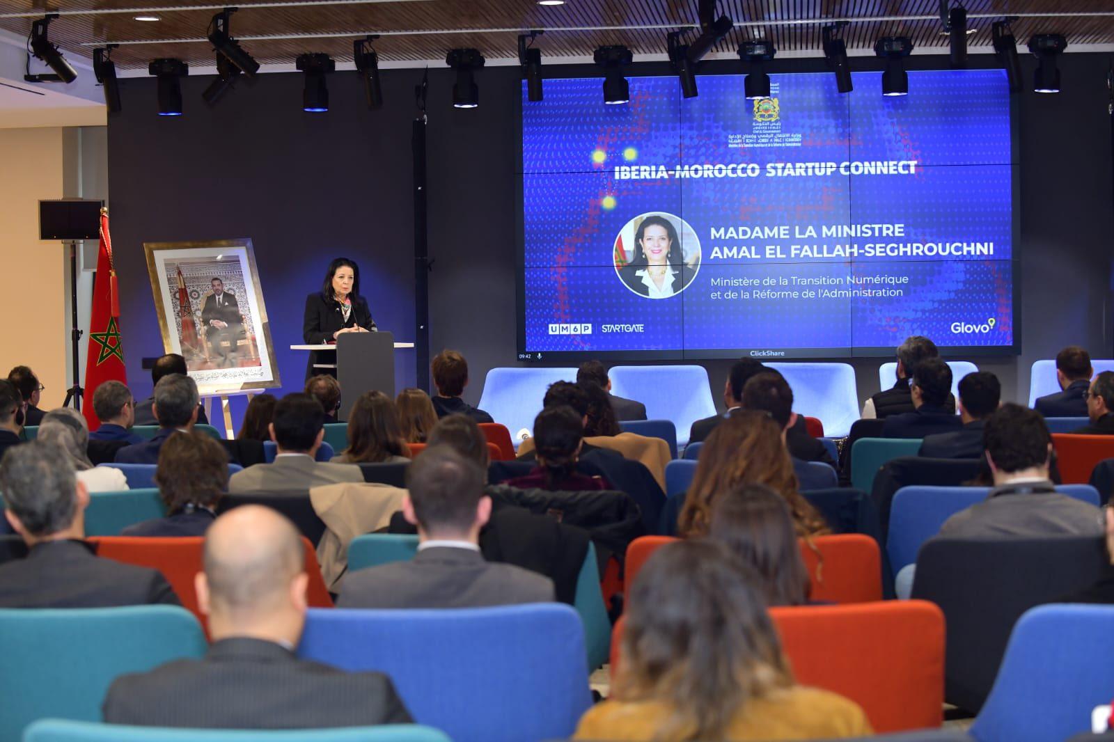 Madame la Ministre a présidé, l’événement Iberia–Morocco Startup Connect 2030, en présence des ambassadeurs du Royaume d’Espagne et de la République portugaise au Maroc ainsi que de nombreux acteurs de l’écosystème technologique.